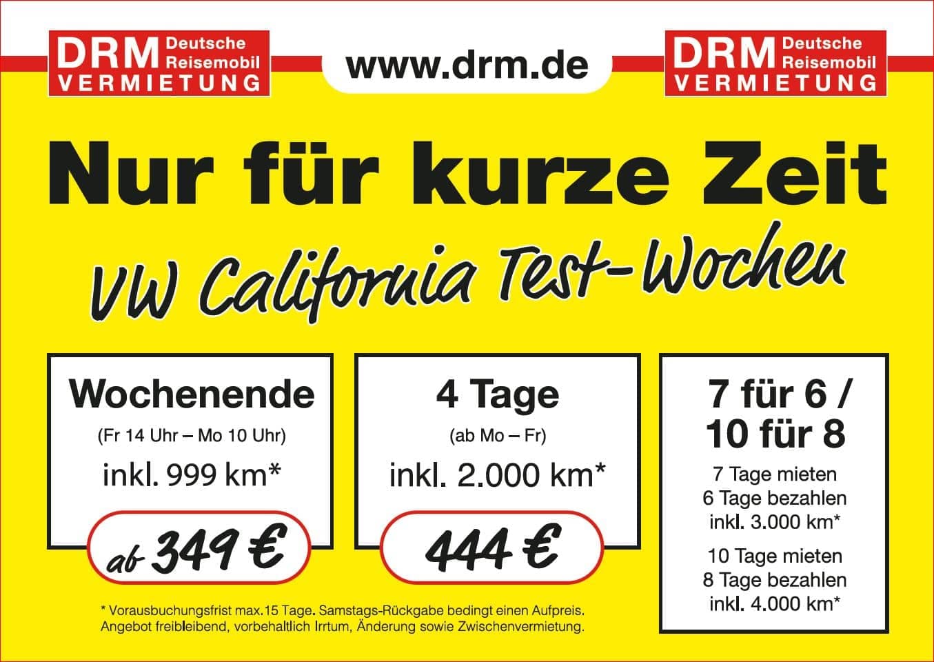 VW California Test-Wochen 2025