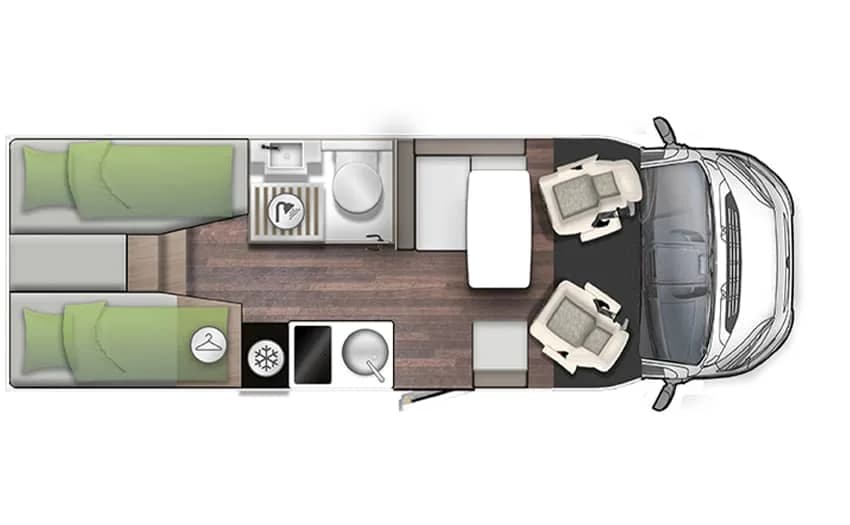 K1 Classic Traveller – Grundriss